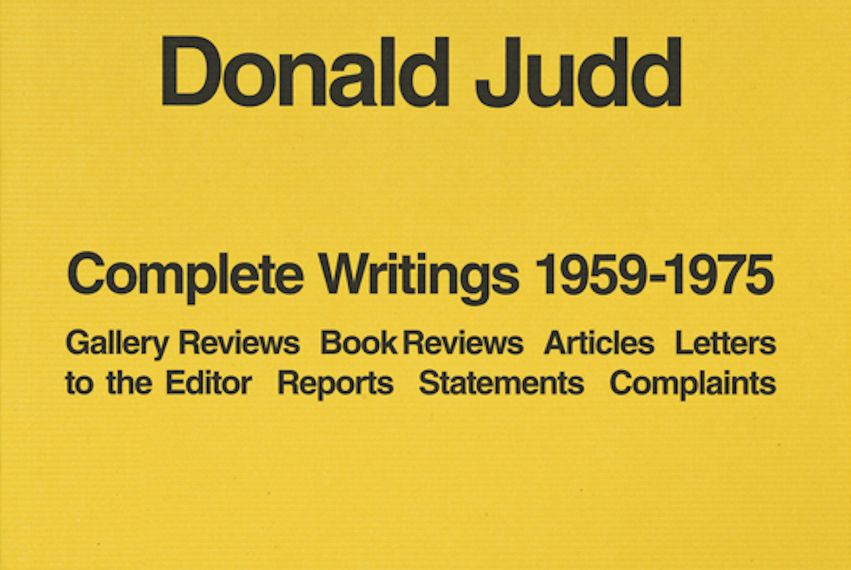 Read more about the article A New Foray Into the Writings of Donald Judd