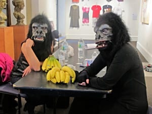 Guerrilla Girls in the green room before the performance (photo credit: Hope Salley)