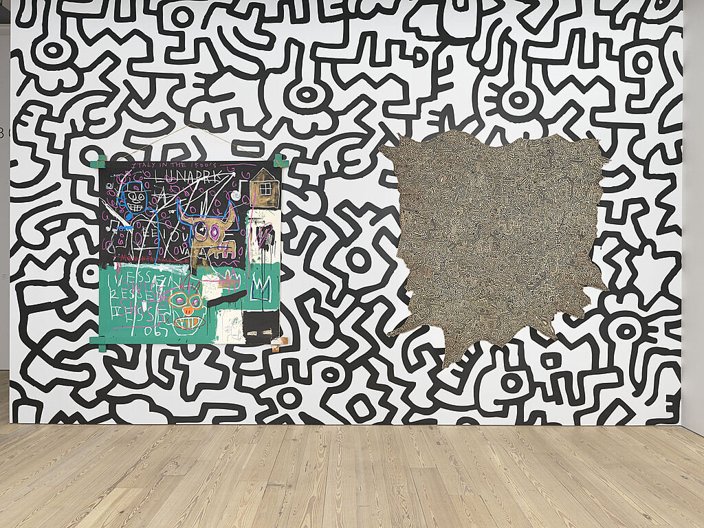 Keith Haring and Jean Michele Basquiat Installation view